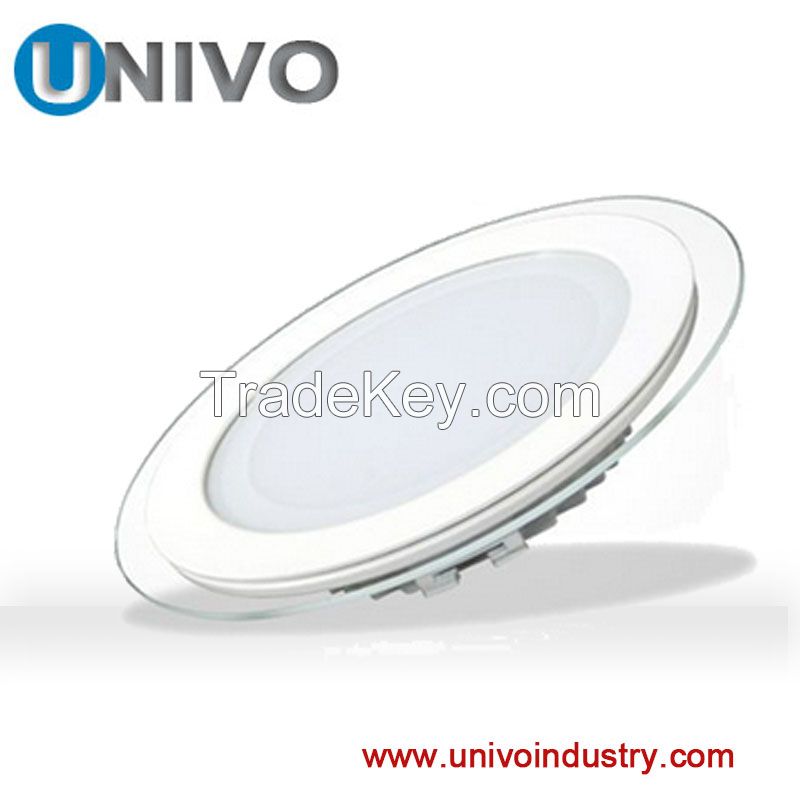 china supplier led light glass and alluminum shell 6w glass panel light wiht changing color