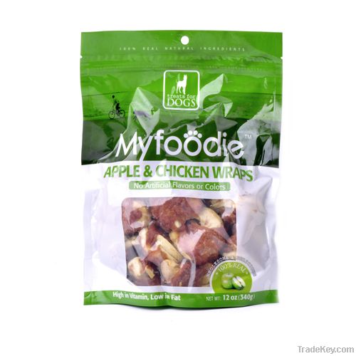 Myfoodie  All Natural Apple Chicken Wraps Dog Treats12&6oz