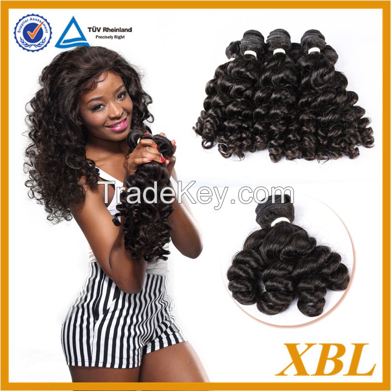2015 New launch 7A French curl XBL Indian virgin hair 