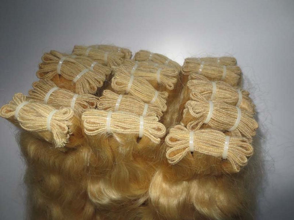 Blonde Curly Hair Weft