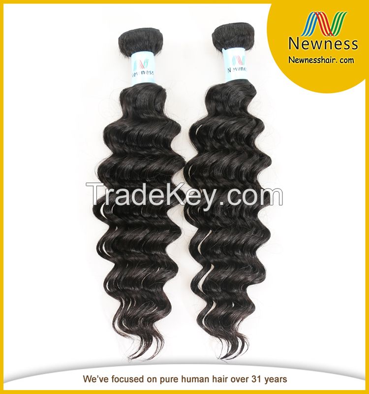 Deep wave virgin hair 6A unprocessed virgin Brazilian hair deep wave human hair extension 