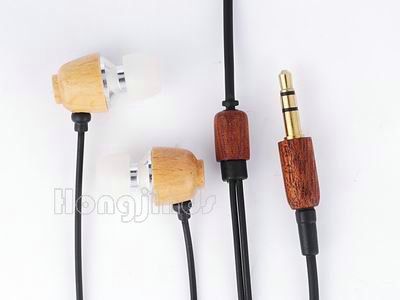 HJ-040 Wooden Earphone for iphone Earphone-In-ear Earphone