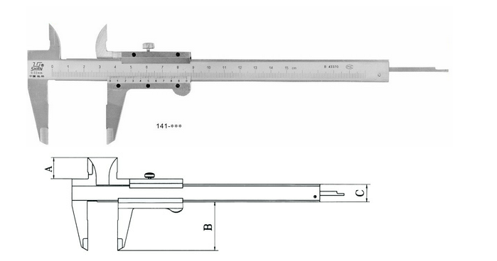 0-500mm Stainless Steel Precision Measuring Tool Slide Calliper Rule Gauge Tool