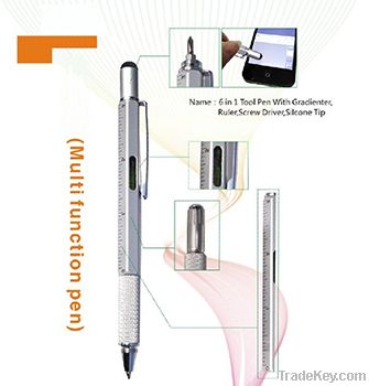 2013 the newest DIY 5 in 1 tool pen with gradienter, ruler, screw driver
