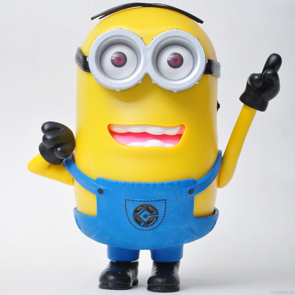 2014 New Products Small Despicable ME minion Speaker with tow eyes