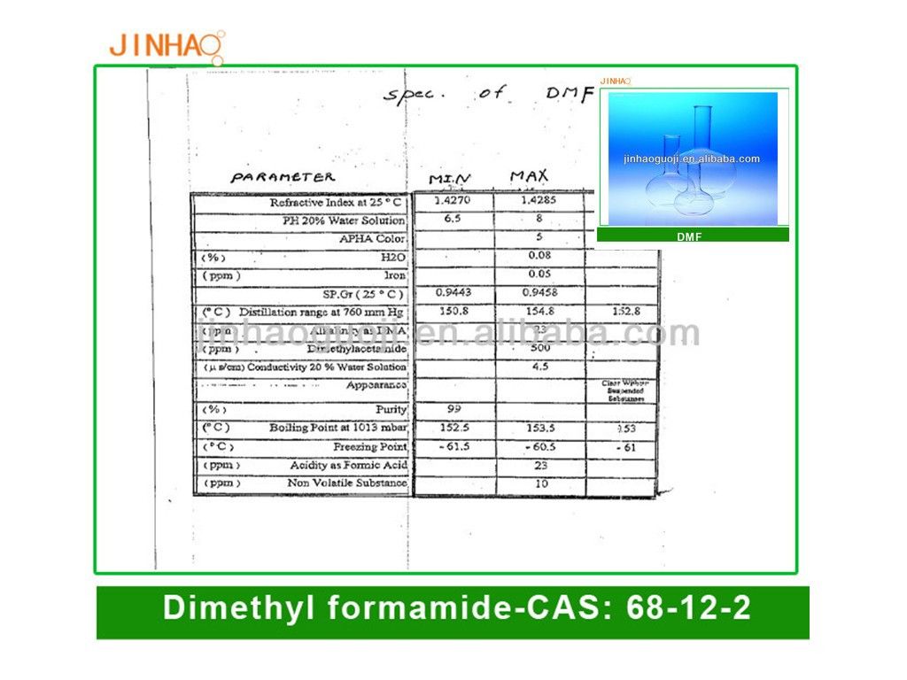 chemical n n-dimethylformamide dmf solvent HS Code 29241910 