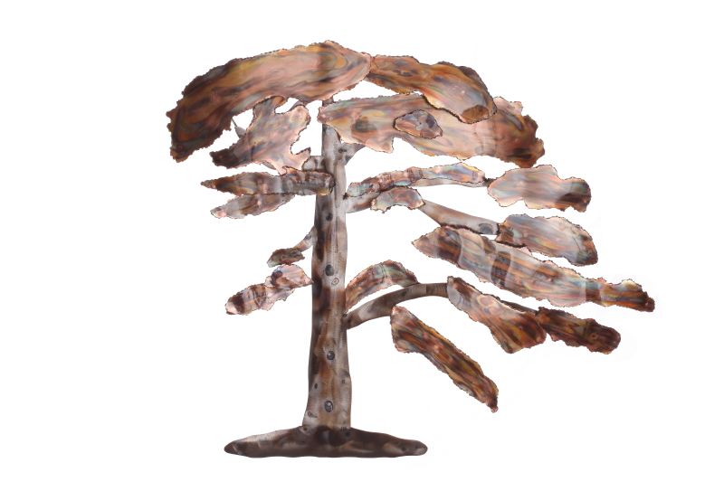 Pine Tree Design Metal Wall Art