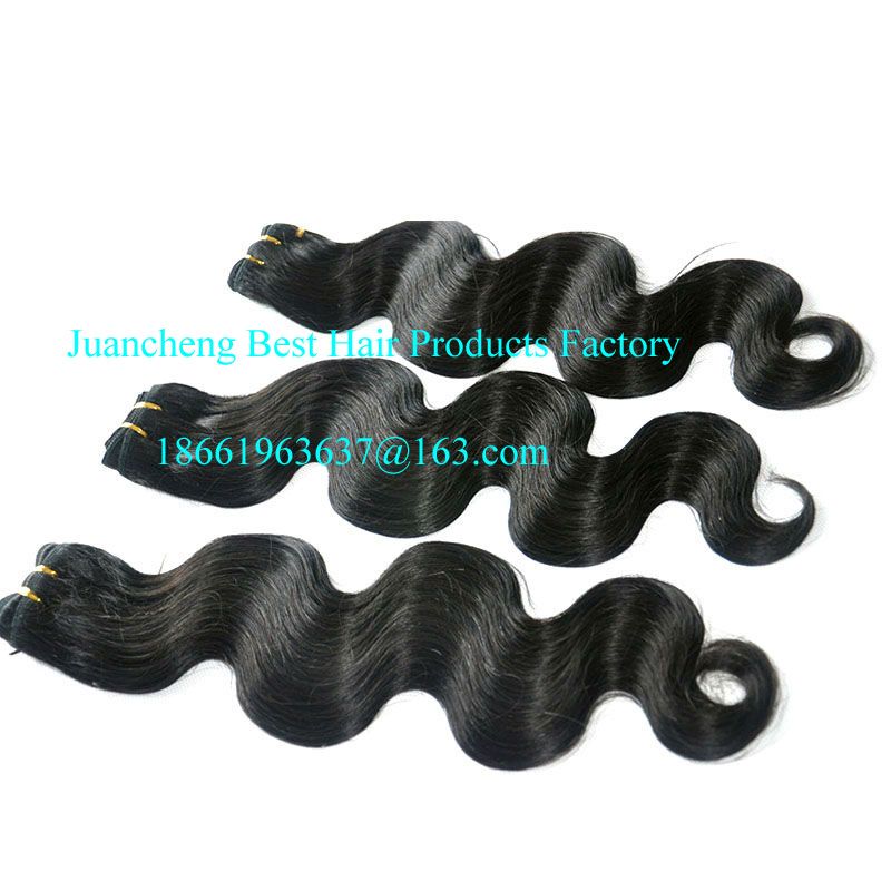 Wholesale top quality 100%  unprocessed virgin Indian temple hair weft   