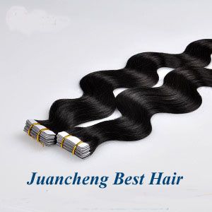 Wholesale best quality 100% brazilian remy human hair pu tape hair extensions 