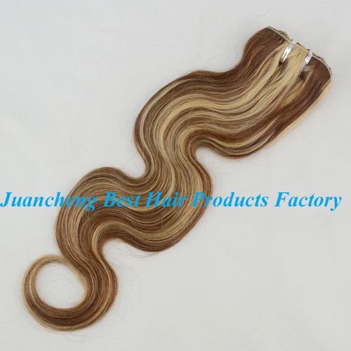 Wholesale hair weaving mixed color 100%virgin brazilian remy human hair weft