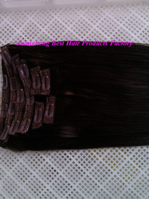 wholesale 5a natural color cheap 100% virgin brazilian clip in hair extension
