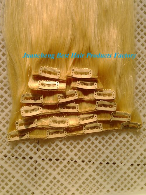 wholesale grade 5a cheap 100% virgin brazilian hair clip in hair extension