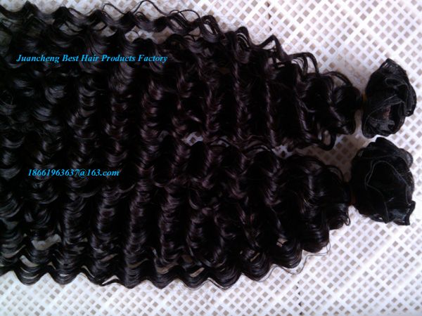 Wholesale 5A curly 100% virgin Indian human remy hair weft
