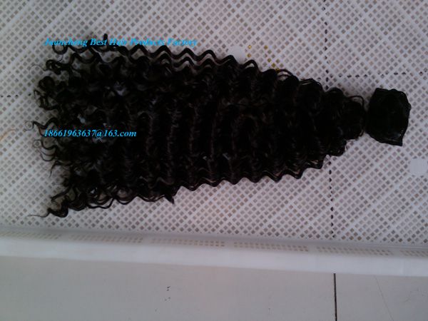 Wholesale 5A curly 100% virgin Indian human remy hair weft