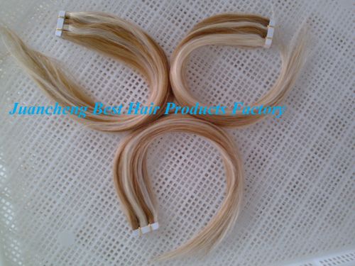 Top grade hot selling 100% virgin unprocessed brazilian tape hair extension