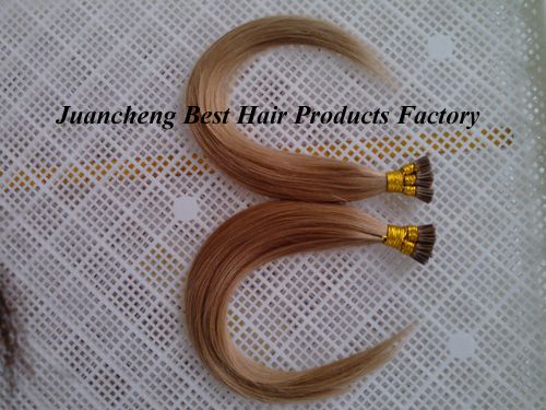 Wholesale  cheap 100% virgin Indian human hair I-tip hair extension