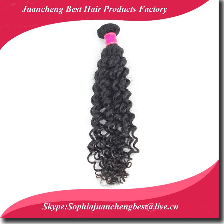 wholesale great quality natural color deep wave 100% virgin brazilian hair