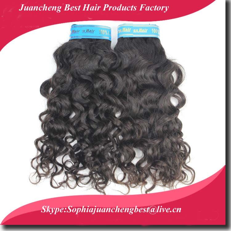 2014 well 5a unprocessed 100% french curly brazilian remy human hair weft