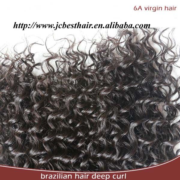 Wholesale 8-34inch can be dyed deep curly virgin brazilian human hair weft