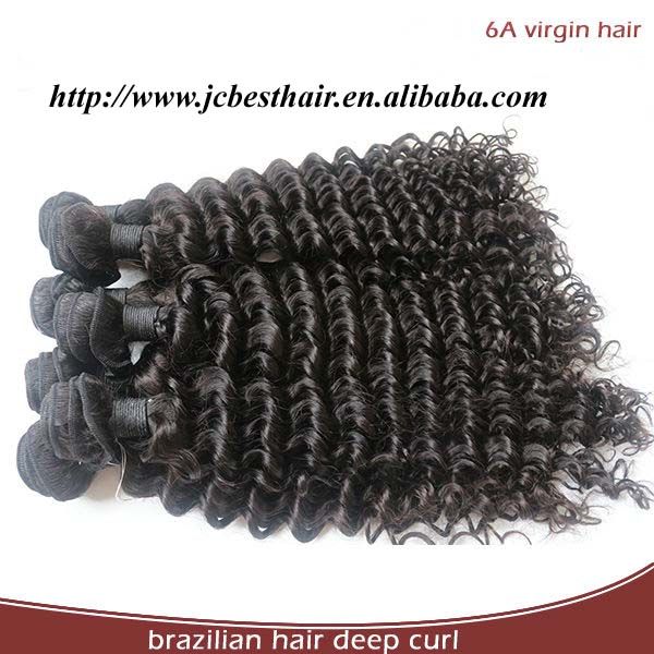 Wholesale 8-34inch can be dyed deep curly virgin brazilian human hair weft