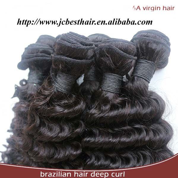 Wholesale 8-34inch can be dyed deep curly virgin brazilian human hair weft