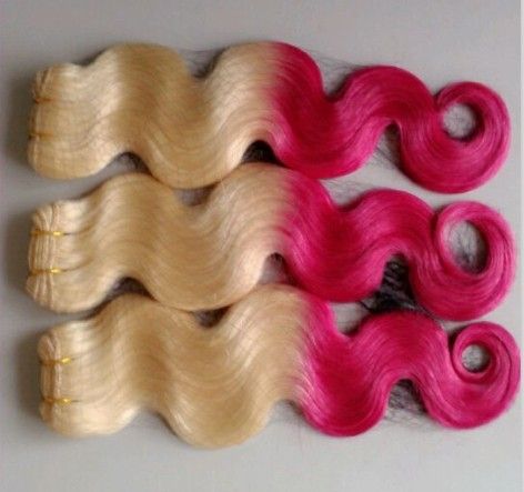 Wholesale Ends Body Wave T613/pink Unprocessed Virgin Brazilian Human Hair