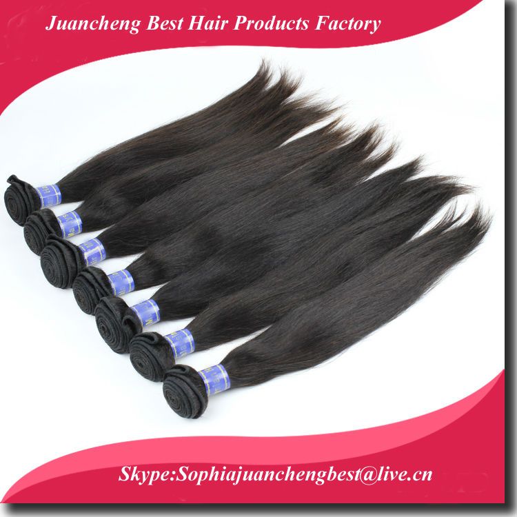 Wholesale cheap 5a Natural Straight 100% Virgin Brazilian Human Hair Weft