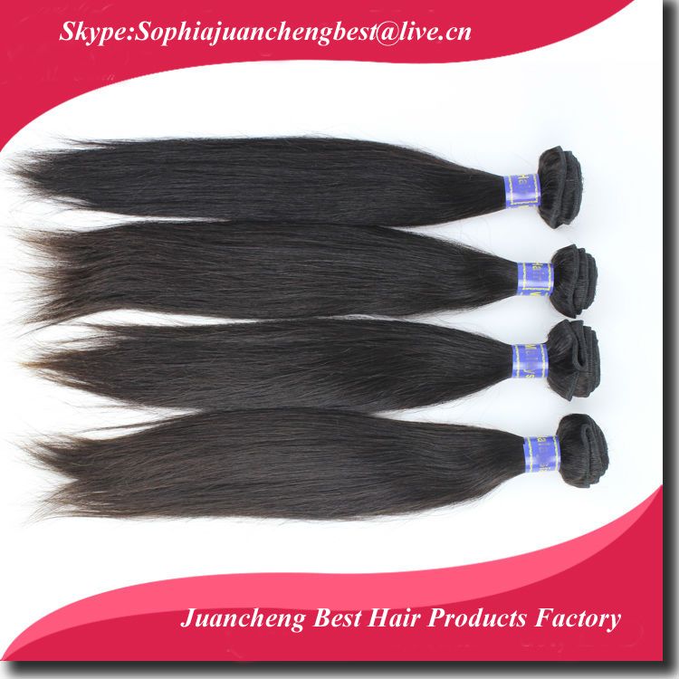 Wholesale cheap 5a Natural Straight  Virgin Eurasian Human Hair Weft