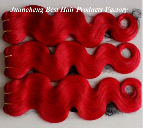 Wholesale Grade 5a Red 100% Unprocessed Virgin Brazilian Human Hair Weft