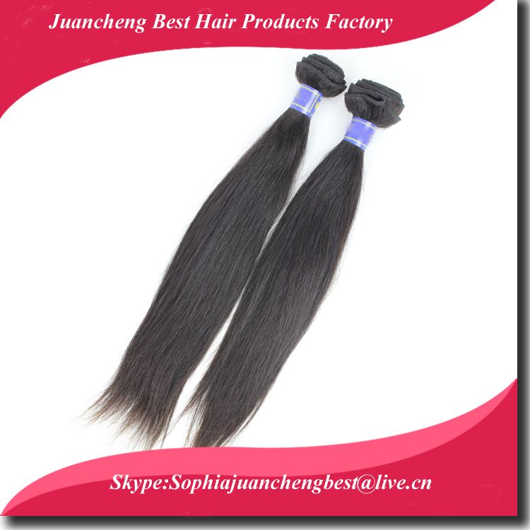 Wholesale cheap 5a Natural Straight  Virgin Eurasian Human Hair Weft