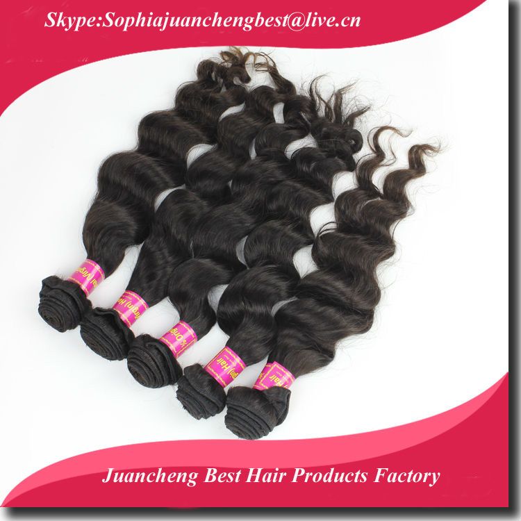 Hair Weft loose wave sew in virgin hair extensions filipino hair