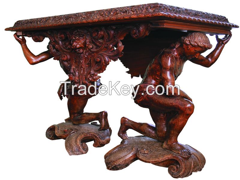 Carved furniture, carved tables, carved painting, carved icons