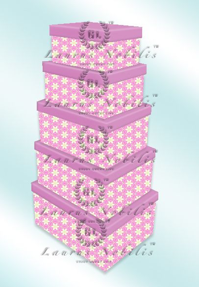 Set Of 5 Elegant Top Quality Custom Paper Gift Box Supplier