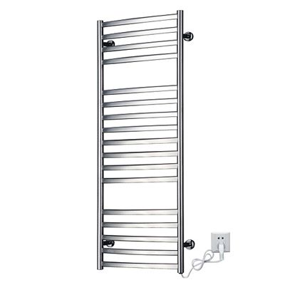  Flat Stainless Steel Tube Luxury Electric Towel Warmer Bright Finish