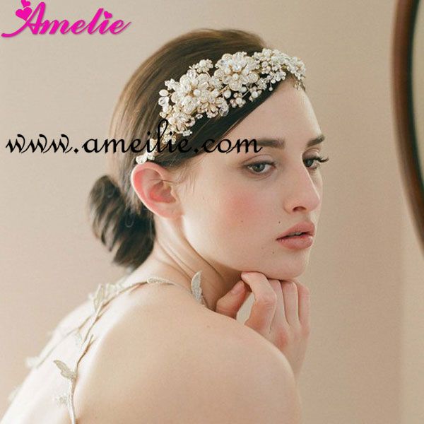 New arrvial flower and rhinestone tiaras and crowns wedding jewelry