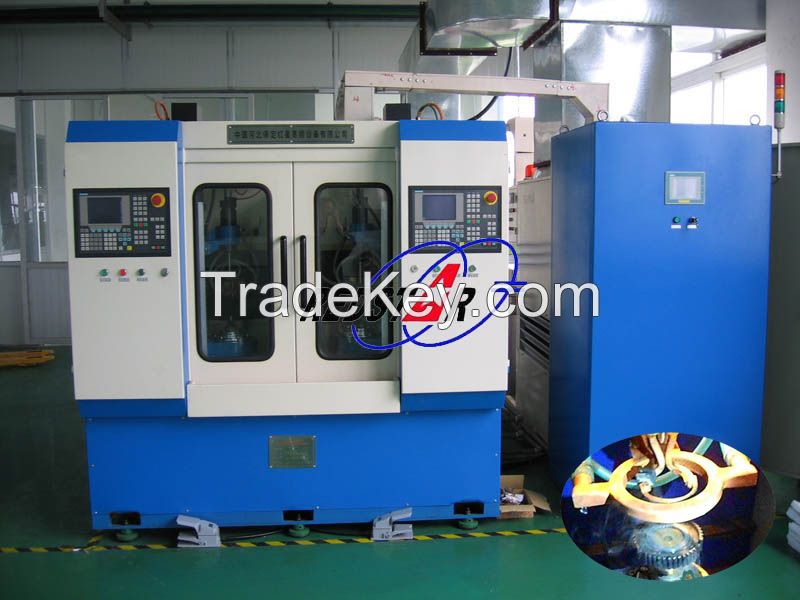 Gear induction hardening machine