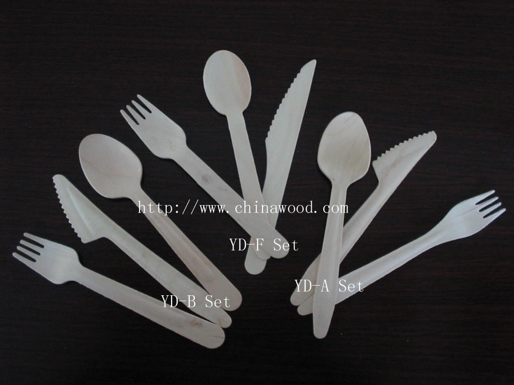 Wooden disposable cutlery