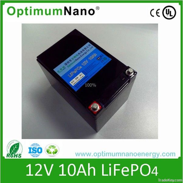 UL, CE, RoHS Certified 12V 10Ah Wheel Chair LiFePO4 Battery