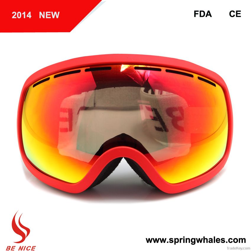 UV400, Anti-fog profession ski goggles with CE, FDA certificate