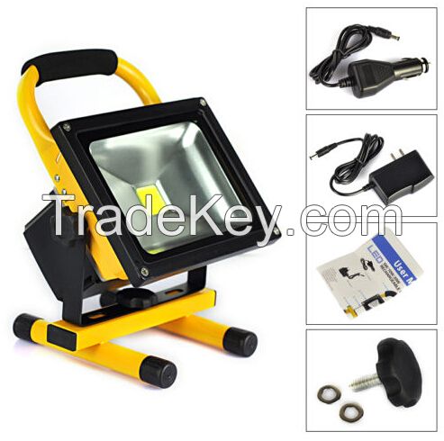 JN 5W 10W 20W 30W 50W Portable Hi Power White LED Work Light Rechargeable Flood Light IP65