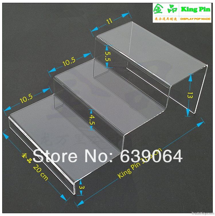 Free shipping special offer three layers acrylic display case for wall