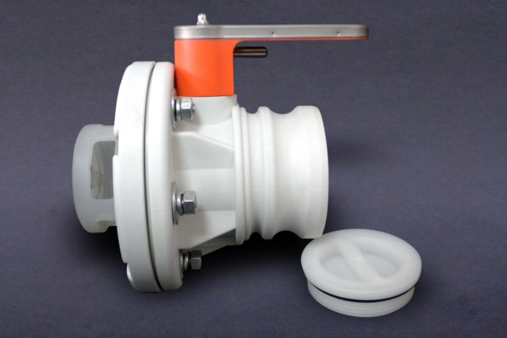 3 Inch PP Butterfly Flange Valve with Anti-Suction Device