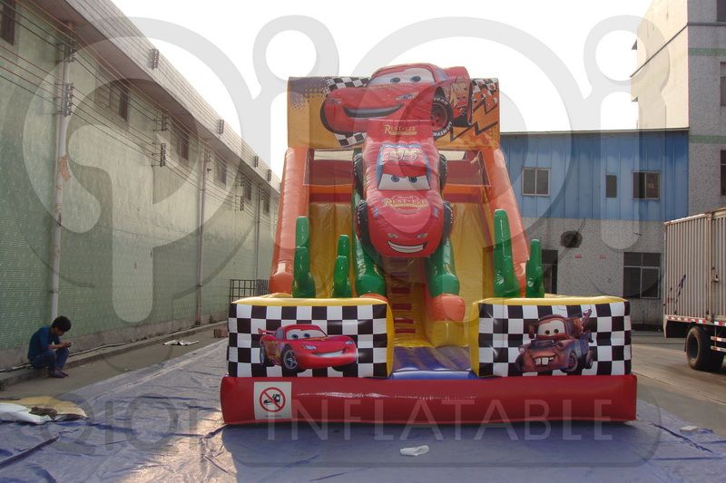 INFLATABLE CARS DOUBLE LANE SLIDE