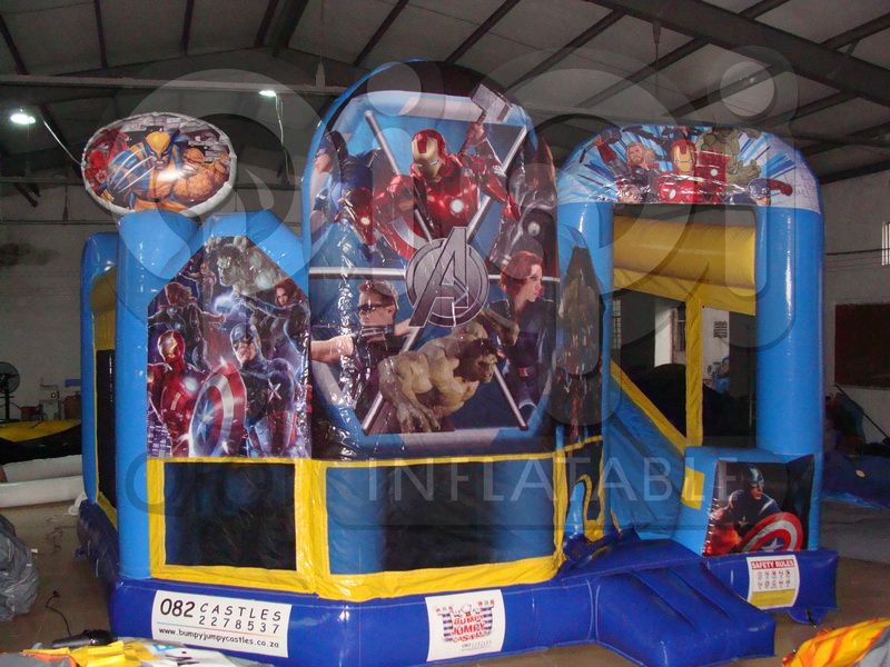The Avengers inflatable moon bounce for kids