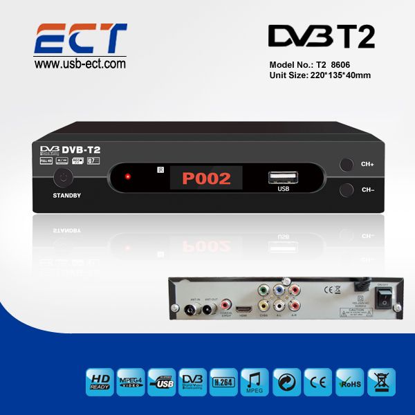 2014 European standard High Definition DVB-T2 Digital Terrestrial Receiver,DVB T2 set top box ,DVB Tuner