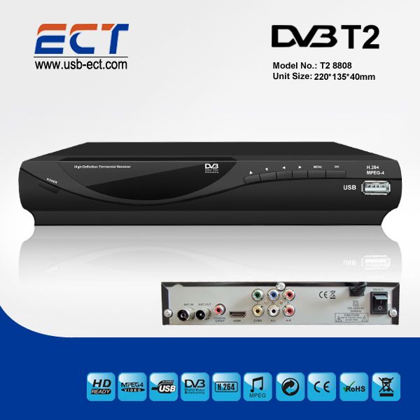 Tuner DVB-T2 Set Top Box For Russia, Singapore ,Kenya,Ghana Market