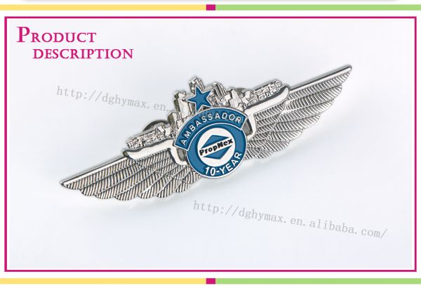 2014 Hottest Personalize Zinc Alloy Badge with Enamel