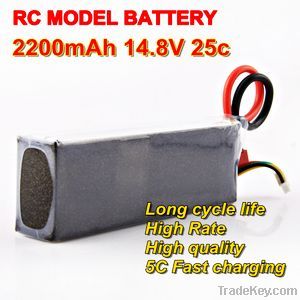 RC helicopter li-polymer battery with 2200mah 14.8v 25C