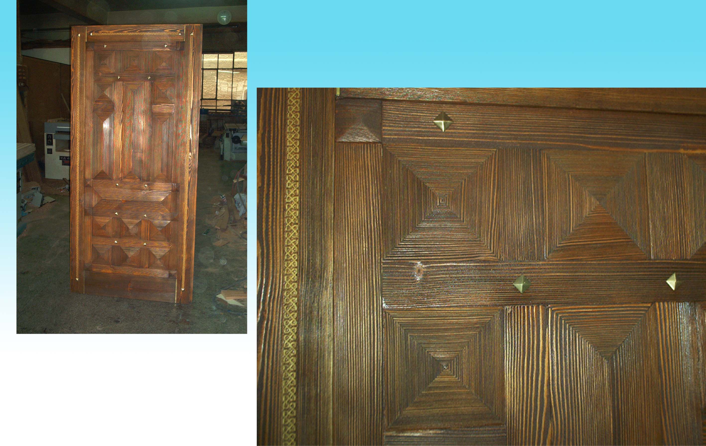 aged pine door