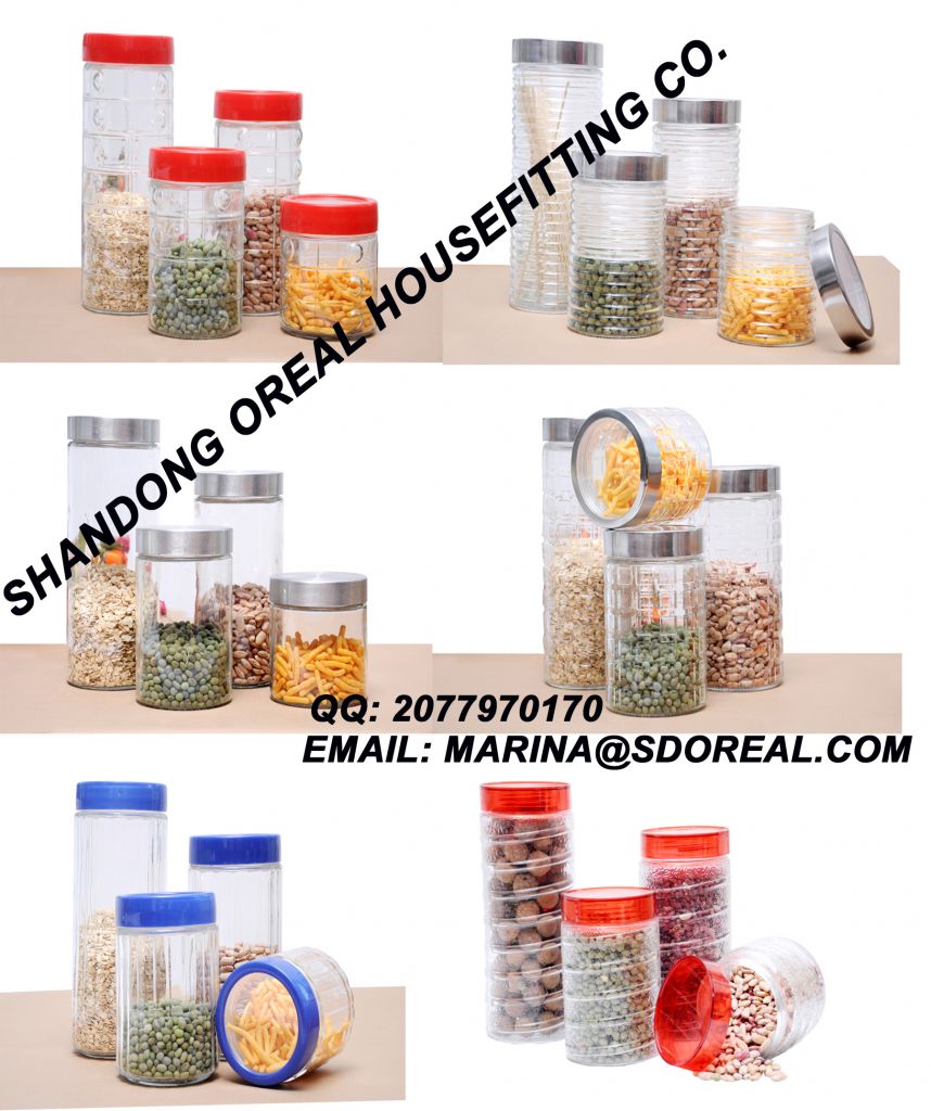 Big Glass Airtight Jar &amp;amp;amp;amp; Canister - Set of 4